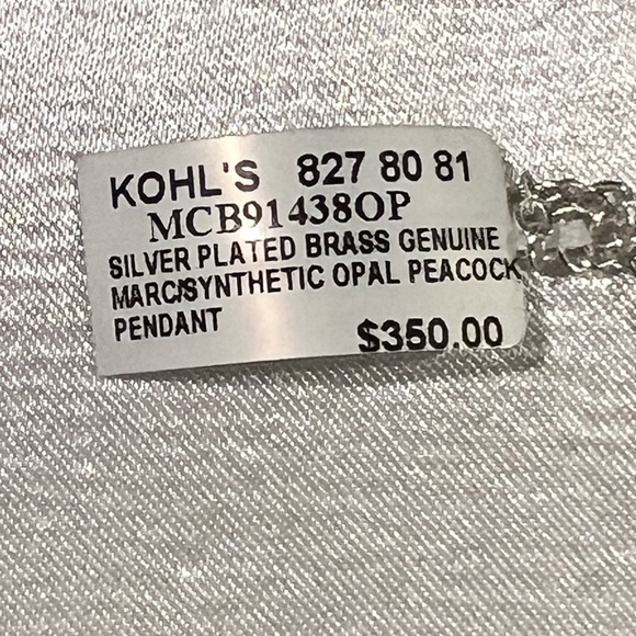 NWT Marcasite & Opal Peacock Necklace - Picture 3 of 7